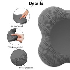 2 packs Yoga Knee Pad Mats Extra Thick for Knees Elbows Wrist Hands Head grey