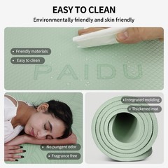 Large Yoga Mat-72’x36’x0.4’ Extra Width ＆ Thick,Comfortable,Non-Slip Exercise…
