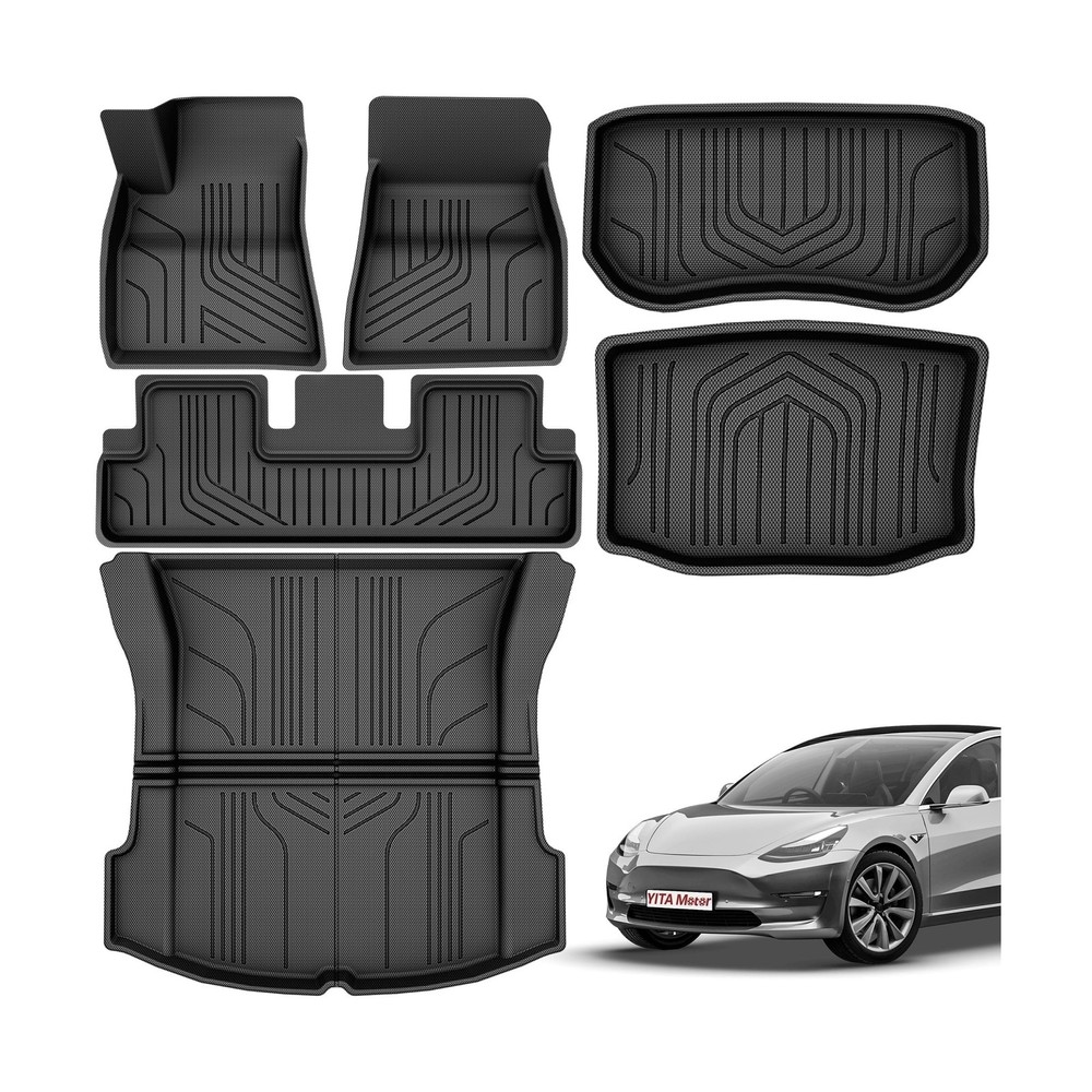 YITAMOTOR Tesla Model 3 Floor Mats Full Set Custom Fit 2020-2023 All-Weather …