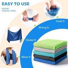 Cooling Towels – 5 Pack Gym Towels, Gym Towel for Working Out, Yoga Towel, Qu…
