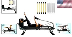 High Quality Foldable Pilates Reformer with Padded Rebounder for Cardio Fitness