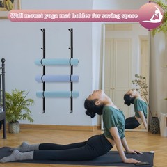 Yoga Mat Holder Wall Mount Skateboard Wall Mount for Foam Rollers Ski Board