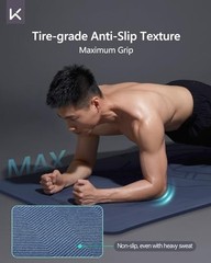 Extra Wide Yoga Mat 79×39 Inches 7mm Thick TPE Non Slip Large Exercise Mat for