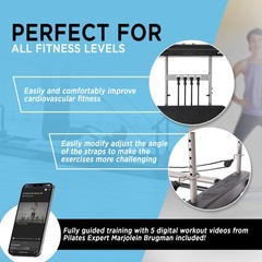 Aero Pilates Foldable Reformer Fitness Machine with Cardio Rebounder (Open Box)