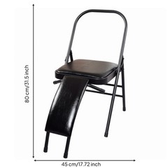Folding Exercise Chair Foldable Padded Exercise Chair PU Leather