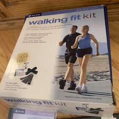 Gaiam 3 Pound LB weight set Box Walking Fit Kit Strap Video Open Box CD & VHS