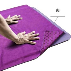 NON SLIP YOGA TOWEL _ HOT BIKRAM GRIP w/ TRAVEL BAG _ SIZE 72″x24″ _ BRAND NEW