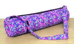 INDIAN HANDBLOCK” Purple Floral Yoga Mat Carrier Gym Bags With Shoulder Strap UK