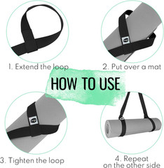 Yoga Mat Strap – 30+ Colors – Adjustable Mat Holder Sling Carrier for All Mats [