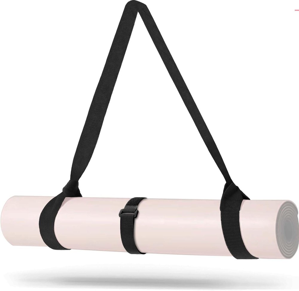 Yoga Mat Carrier Strap Adjustable Cotton Blend Shoulder Sling for Gym Exercise