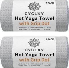 2 Pack Yoga Mat Towels – Anti-Slip Microfiber for Bikram & Pilates