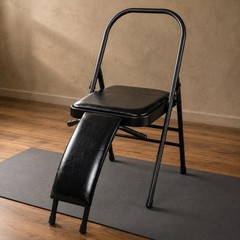Folding Exercise Chair Foldable Padded Exercise Chair PU Leather