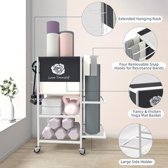 Yoga Mat Storage Rack，Home Gym Storage Rack Gym Workout Equipment Storage Organi