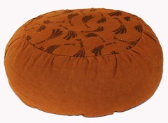 Meditation Cushion Cotton Zafu Pillow Buckwheat Fill – Pre-washed & Block Print