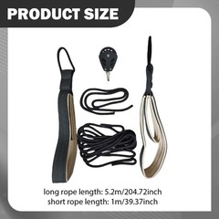 Pilates Reformer Pull Ropes with Wheel Pull Down Attachment Ropes Double Loop