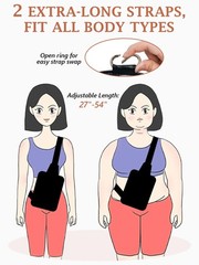 3 Pockets Clear Bag for Stadium Events with 2 Long Straps Sling Backpack Fann…