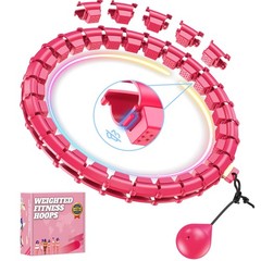Fit Hoop Weighted Hula Pilates Circles, 32 Detachable Parts,Weight Loss Fitness
