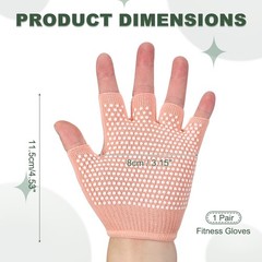 Yoga Gloves Non Slip Fingerless Pilates Gloves Orange