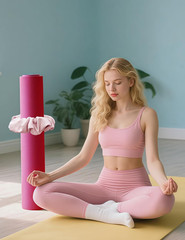 Yoga Mat Scrunchie – Holds Your Yoga Mat in Style – Durable & Elasticity Fabric