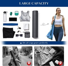 Tumaz Yoga Mat Bag | Padded Adjustable Shoulder Strap | Fits Up to 26″ Mats | Mu