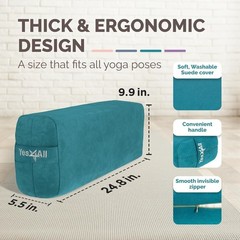 Triple Layer Sponge Yoga Bolster Pillow for Restorative Yoga and Meditation