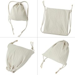 Beige Plaid Drawstring Backpack – Lightweight Cinch Beigeplaid/Polyester