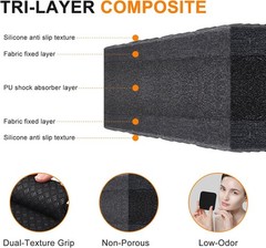 Compact Silicone Treadmill Mat, Non-Slip Shock Absorbing Pad, Floor Protector