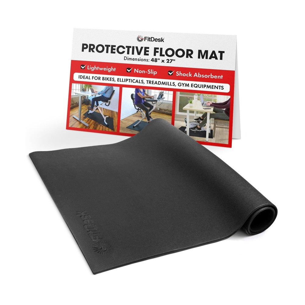 FitDesk Protective Floor Mat – Lightweight PVC Exercise Mat for… USA FAST SHIP