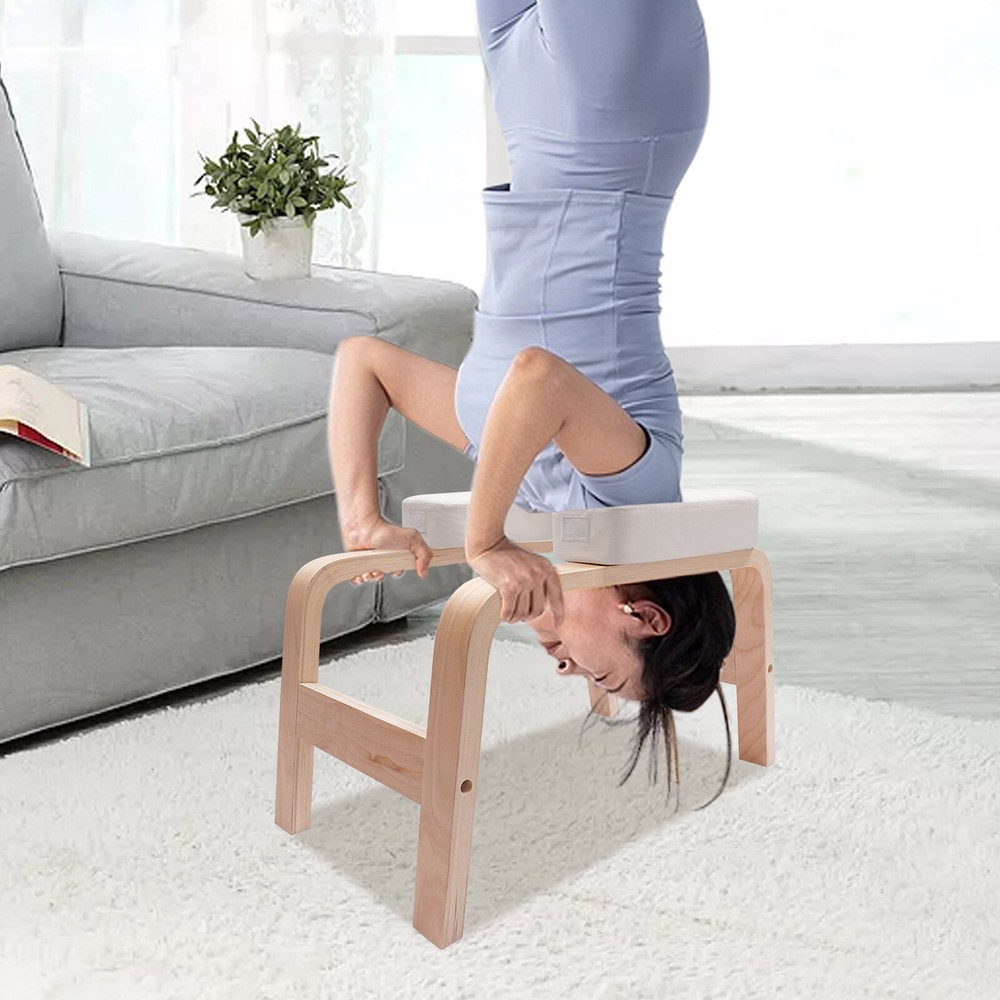 Yoga Headstand Stool Bench Stand Inversion Chair Fitness Inversion Exercise Gym