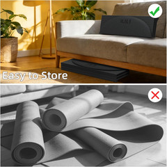 Extra Long Foldable Yoga Mat – 10mm Thick TPE, Portable & Comfortable 75″L x 26″