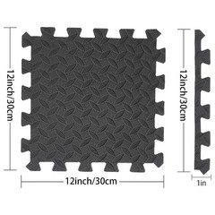 16 Pcs 30x30cm Interlocking EVA Foam Yoga Gym Mat Non-Slip Shockproof Flooring