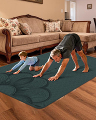 Extra Wide 10mm Non-Slip Yoga Mat for Home Gym & Pilates – 75.5″x47.6