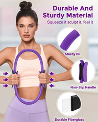 Home Pilates Essentials Kit for Women, Magic Circle Pilates Equipment Ring and B