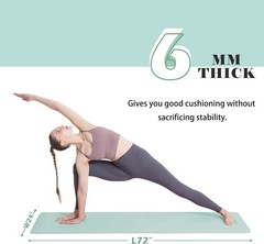 Thick Anti-Tear Yoga Mat 1/4″ – Non-Slip Fitness Mat with Eco-Friendly Design