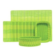 HUBERT® Rectangular Synthetic Green Wicker Sushi Mat -24″ L x 15″ W x 1/4″ H