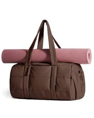 Reiki Gym Bag for Women Puffy Yoga Mat Travel Large 24L 24L-Mocha Brown