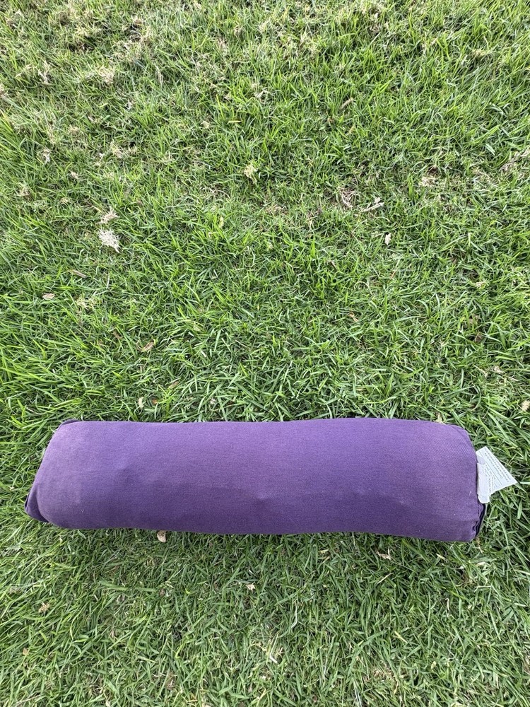 Hugger Mugger Yoga Bolster Purple Fabric 23″ x 6″ x 3 for Unisex Adults