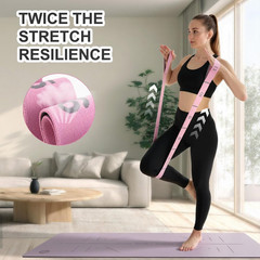 Stretch Straps with 11 Loops, Elastic Yoga Straps for Stretching Equipment, Yoga
