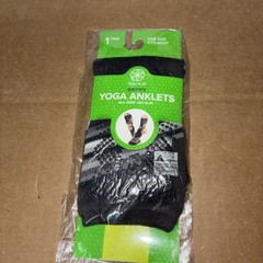 Gaiam Yoga Toe Ankle Socks Size One Sz Fits All Super Grip No Slip Unisex