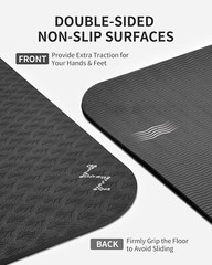 Large Yoga Mat 6’x 4′, Extra Wide Workout Mat for Men and Women, Yoga Mat Thi…