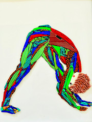 Wall Art Mosaic Yoga Pose