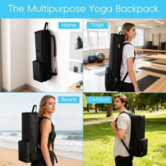 Yoga Mat Bag -Yoga Mat Bag Carrier with Pockets and Adjustable Strap, Medium