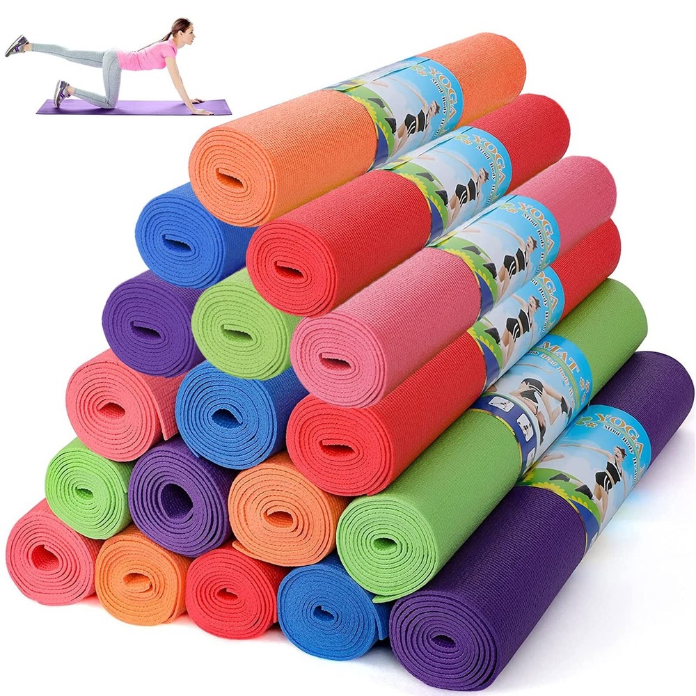 Wettarn 18 Pieces Yoga Mats Bulk Non Slip Exercise Mats Fitness Mats Workout …