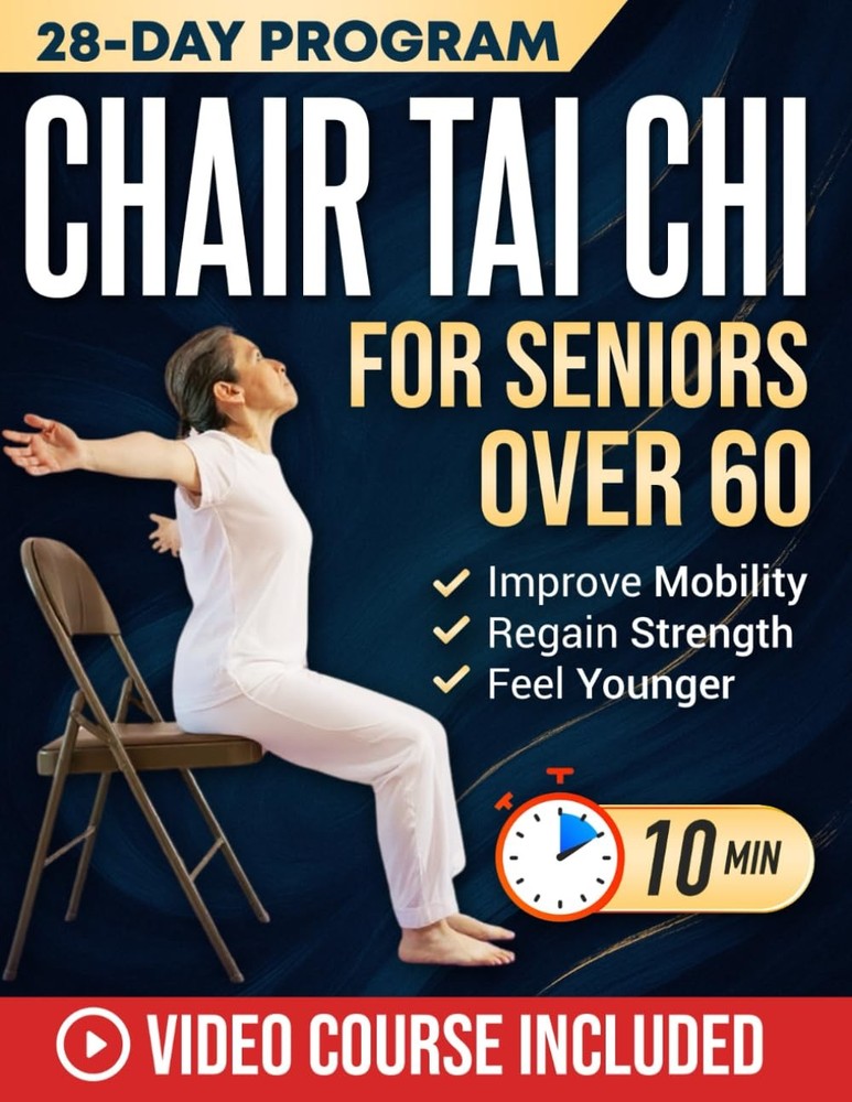 Chair Tai Chi for Seniors Over 60: Safe & Easy 10-Minute Daily Seated Flows…