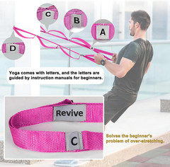 Stretching Strap Yoga Strap with 10 Loops, Non-Elastic Stretch Band for Physical