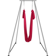 VEVOR 10ft Yoga Swing Stand Hammock Aerial Silk Kit 551 lbs Load Yoga Frame Red
