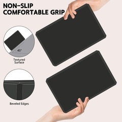 Yoga Block, Latex Free Foam, Beveled Edges, Pilates Stretching Support, Black