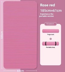 10mm Thick Yoga Mat Non Slip Exercise Fitness Pilates Workout Pad 72×24 inch
