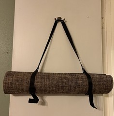 Hotworx Yoga Mat Brown Hemp Fiber Non Slip With Carry Strap