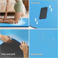 Extra Wide Thick Yoga Mat for Women and Men 76″X 40″X 10Mm TPE Exercise Mat, Lar